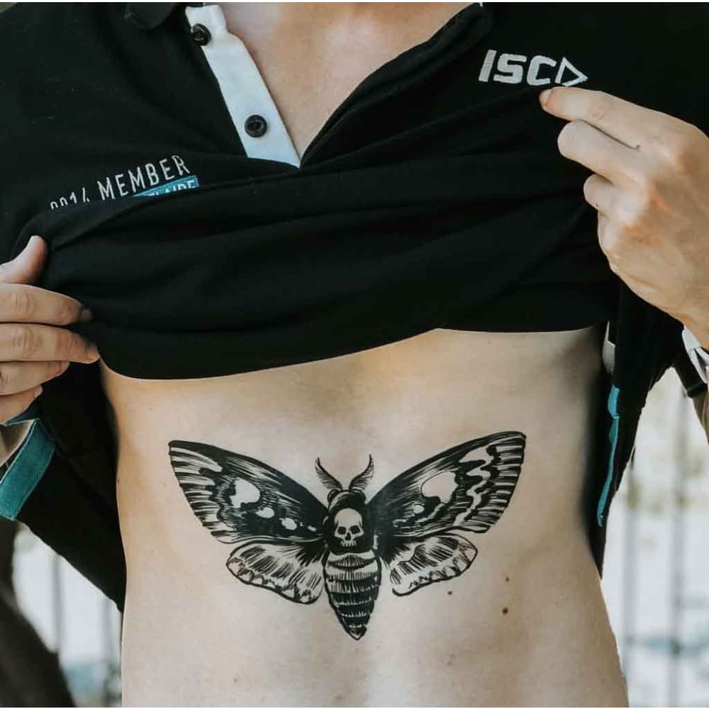 Death Face Moth - Temporary Tattoo