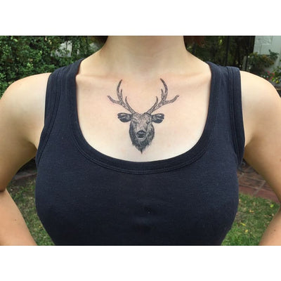 Deer Head - Temporary Tattoo