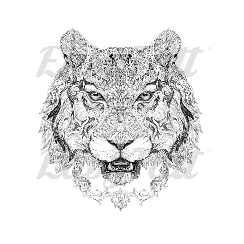 Detail Tiger - Temporary Tattoo