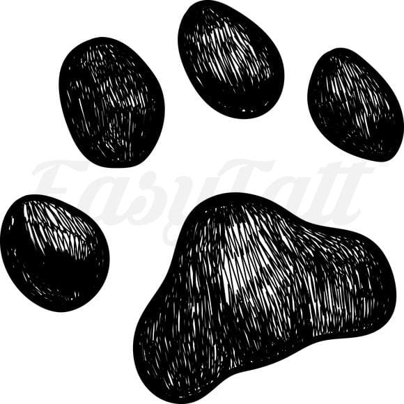 Dog Paw - Temporary Tattoo