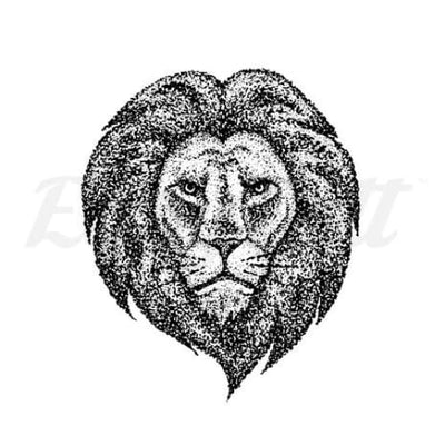 Dot Work Lion - Temporary Tattoo