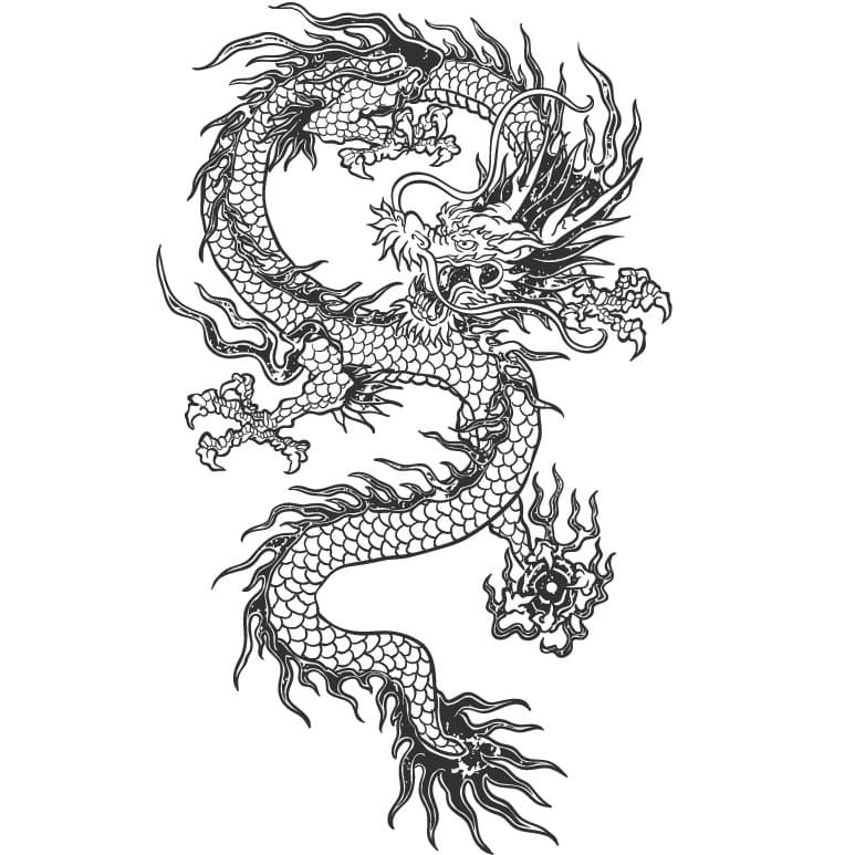 Dragon - Temporary Tattoo