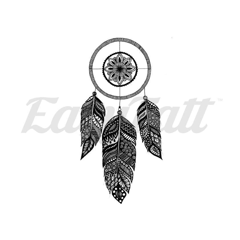 Dreamcatcher - By Audrey Rohfritsch - Temporary Tattoo