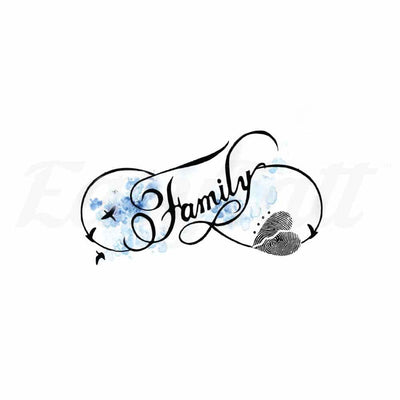Family Infinity Symbol - By Jen - Temporary Tattoo