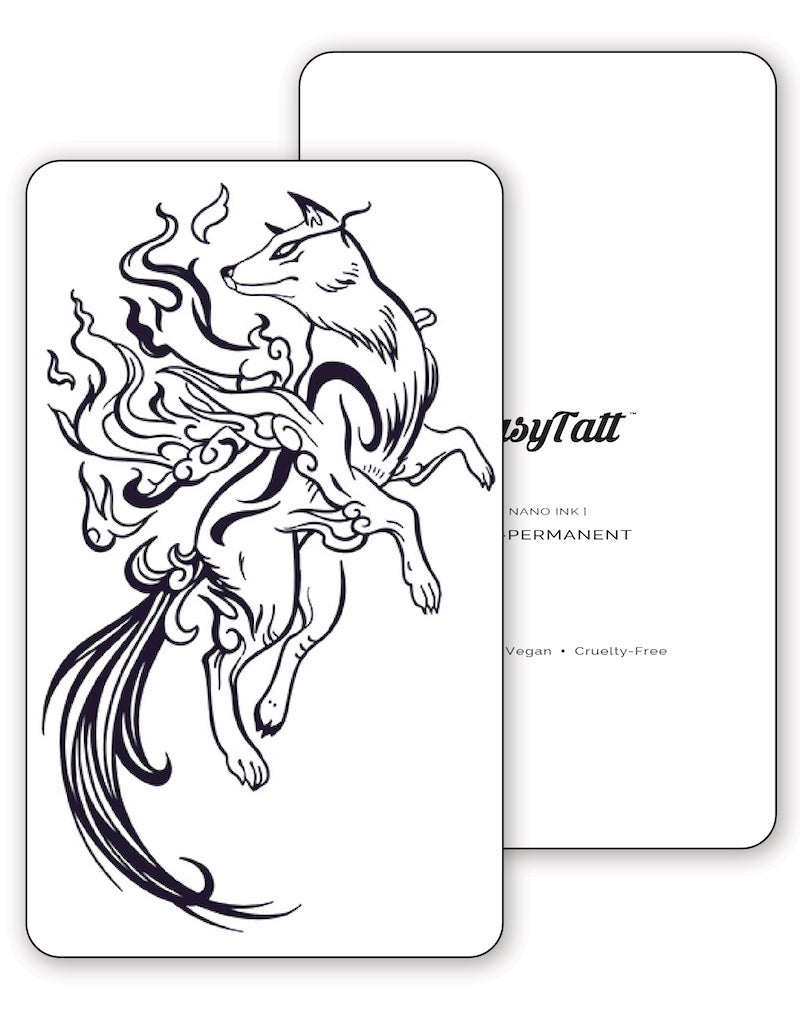 Flaming Fox - Semi-Permanent Tattoo