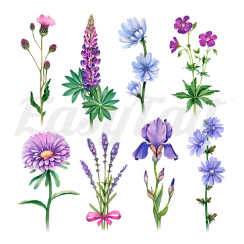 Floral Assortment - Temporary Tattoo
