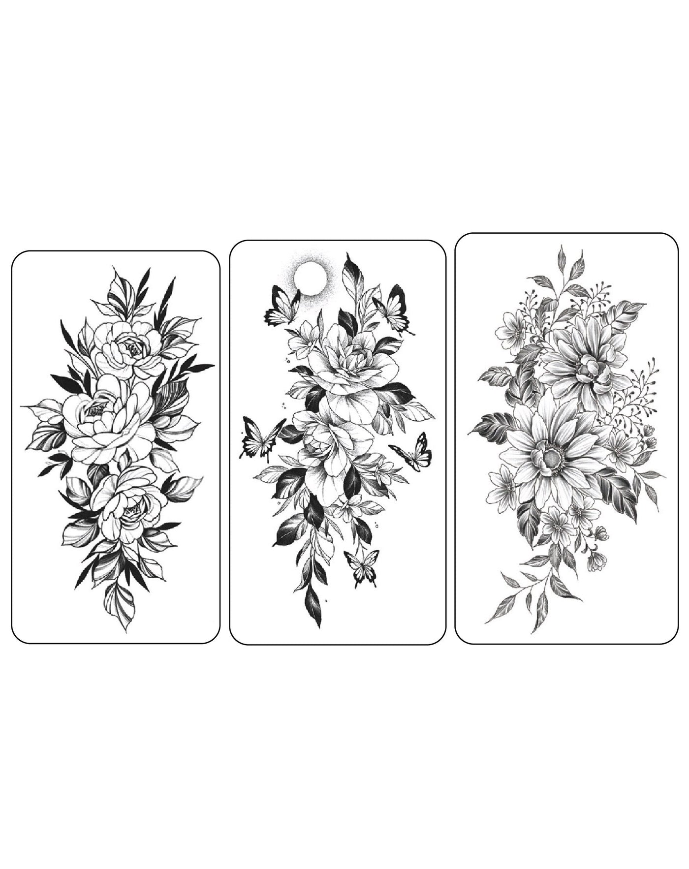 (Half Sleeves Pack) Floral Trio