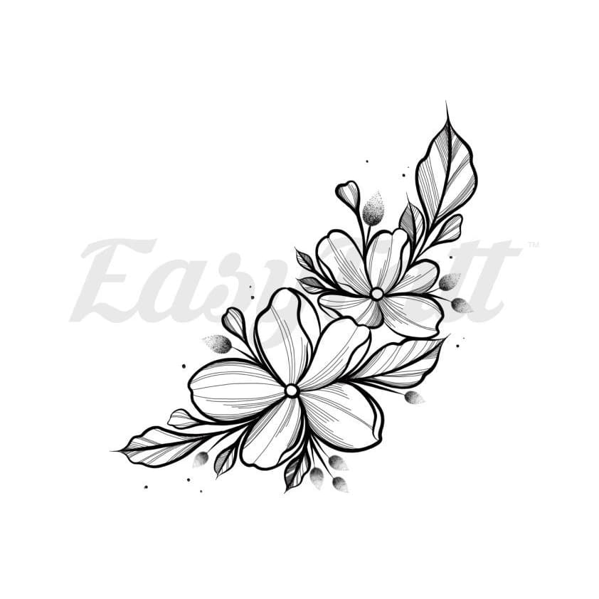 Flower Petals - By Sollefe - Temporary Tattoo