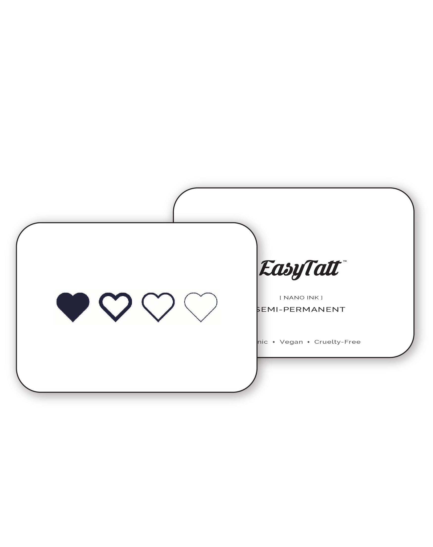 Four Hearts - Semi-Permanent Tattoo