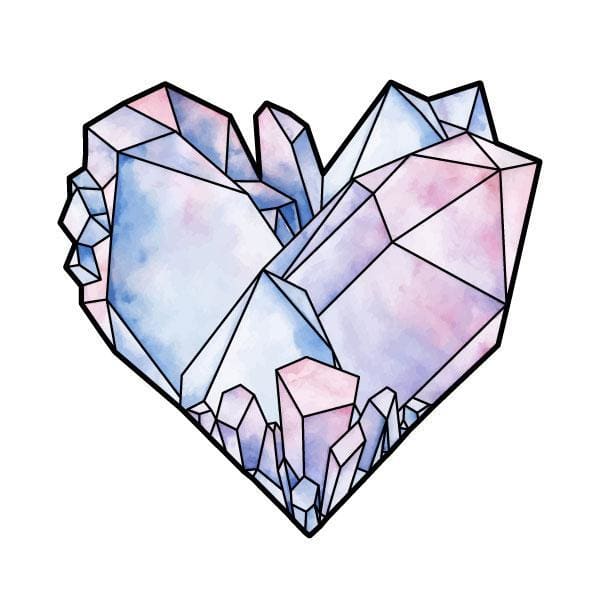 Geometric Heart - Temporary Tattoo
