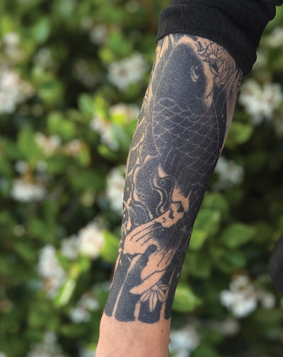 (Half Sleeve) Japanese Koi Fish - Semi-Permanent Tattoo