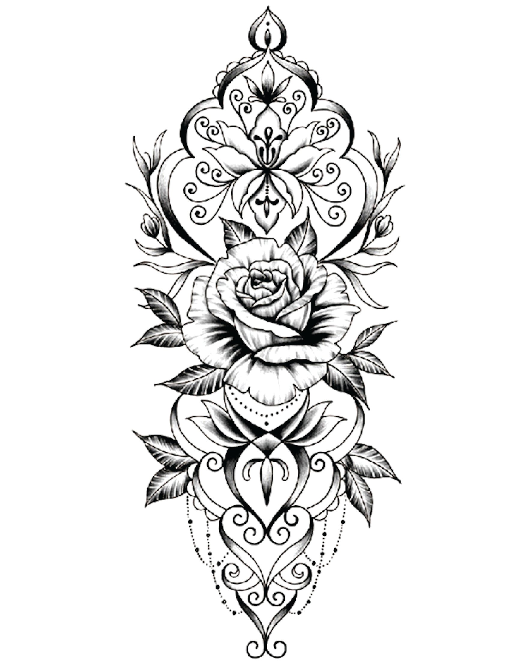 Enchanting Rose - Temporary Tattoo