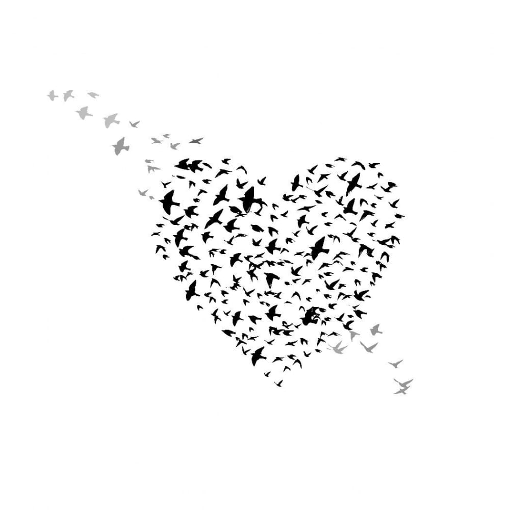 Heart of Birds - Temporary Tattoo