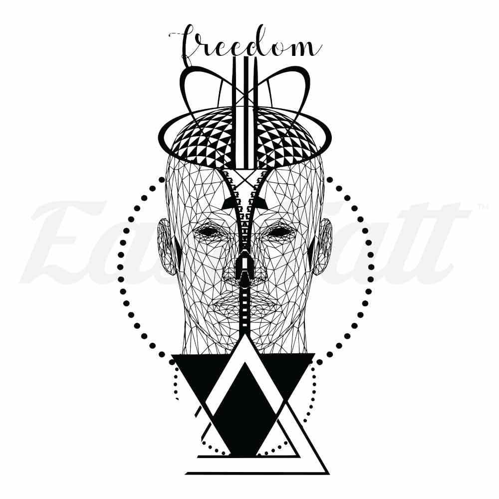 Human Mind - By Jen - Temporary Tattoo