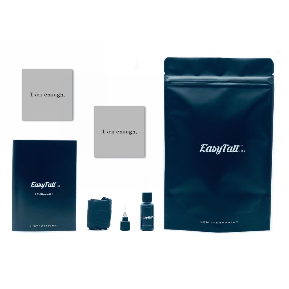 I am enough. Semi-Permanent Tattoo Kit - Lasts 1-2 Weeks -