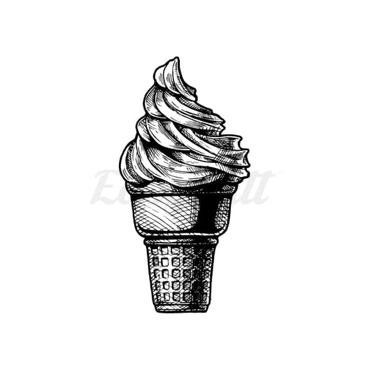 Ice Cream - Temporary Tattoo