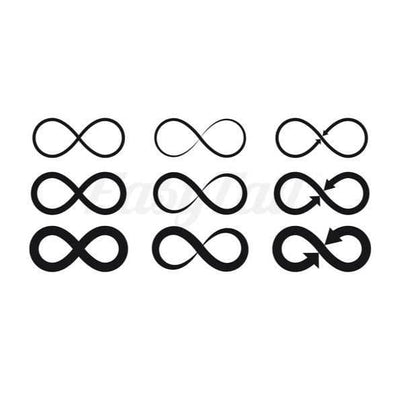 Infinity Symbols - Temporary Tattoo