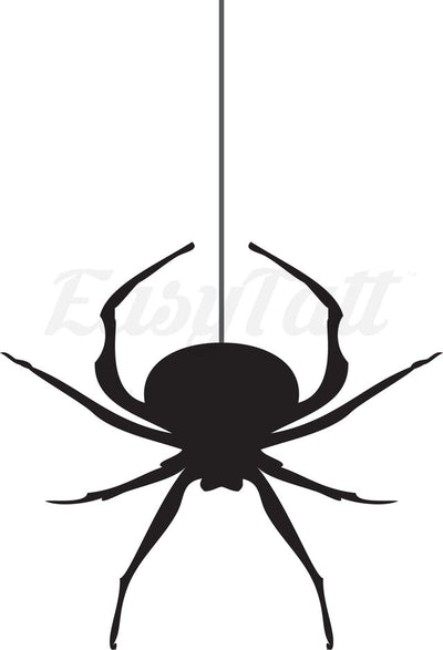 Hanging Black Widow - Temporary Tattoo