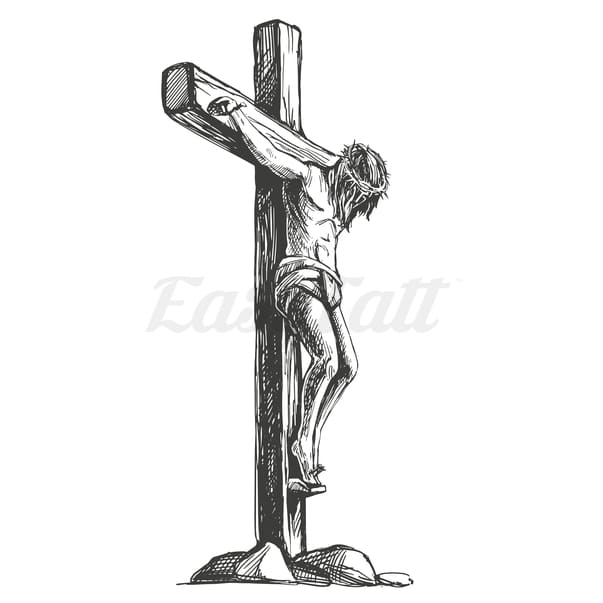 Jesus on Cross - Temporary Tattoo