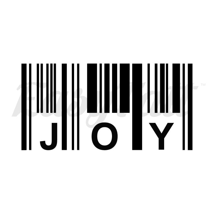 Joy Barcode - Temporary Tattoo