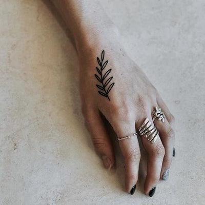 Leaf Branch - Temporary Tattoo