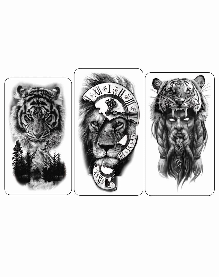(Half Sleeves Pack) Lions and Tigers Trio