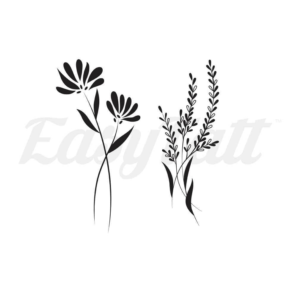 Little Flowers - By Eastern Cloud - Temporary Tattoo