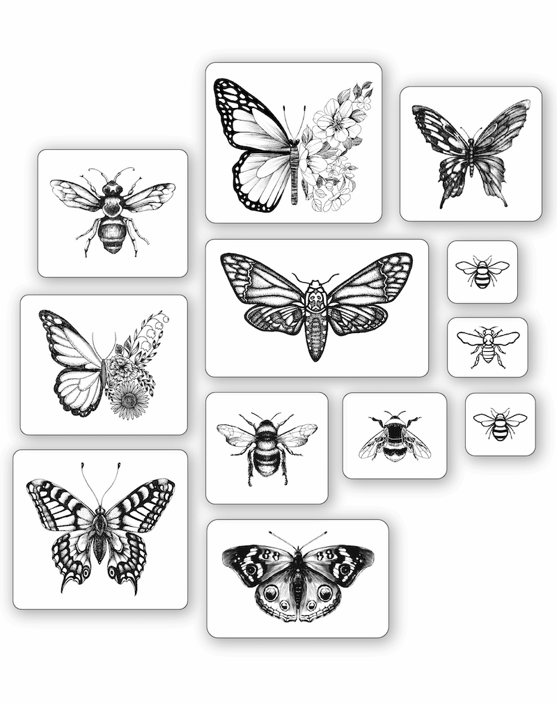 (12 Tattoos) Little Wings - Semi-Permanent Tattoos