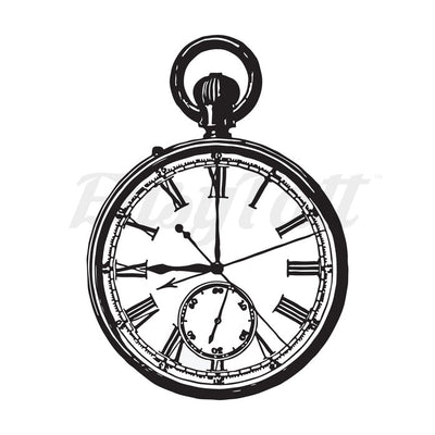 Pocket Watch - Temporary Tattoo