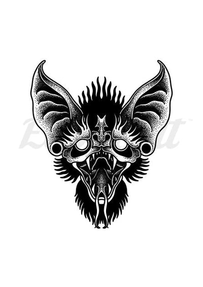 Possessed Bat - Temporary Tattoo