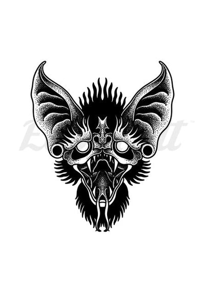 Possessed Bat - Temporary Tattoo