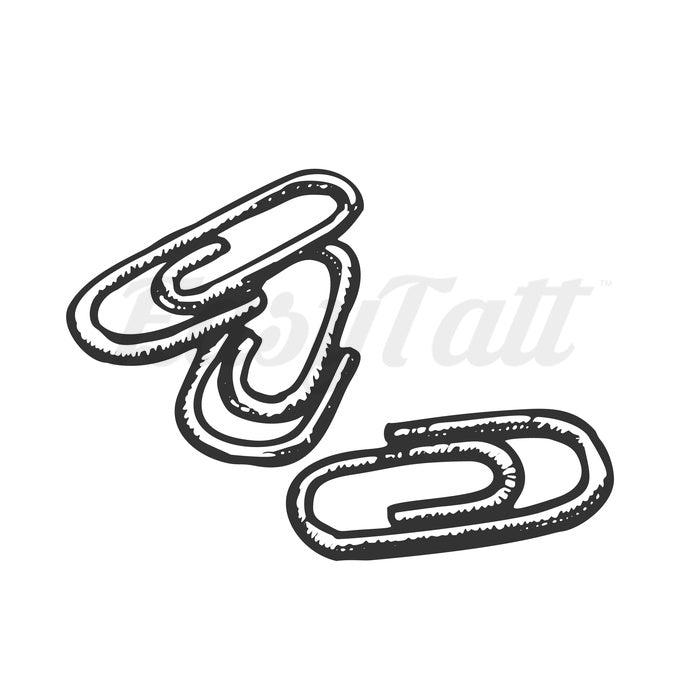 Paper Clips - Temporary Tattoo