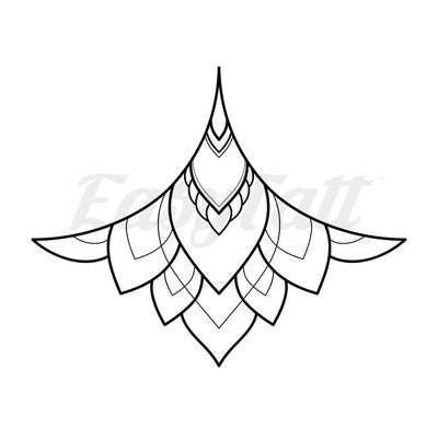 Sternum Petals - Temporary Tattoo