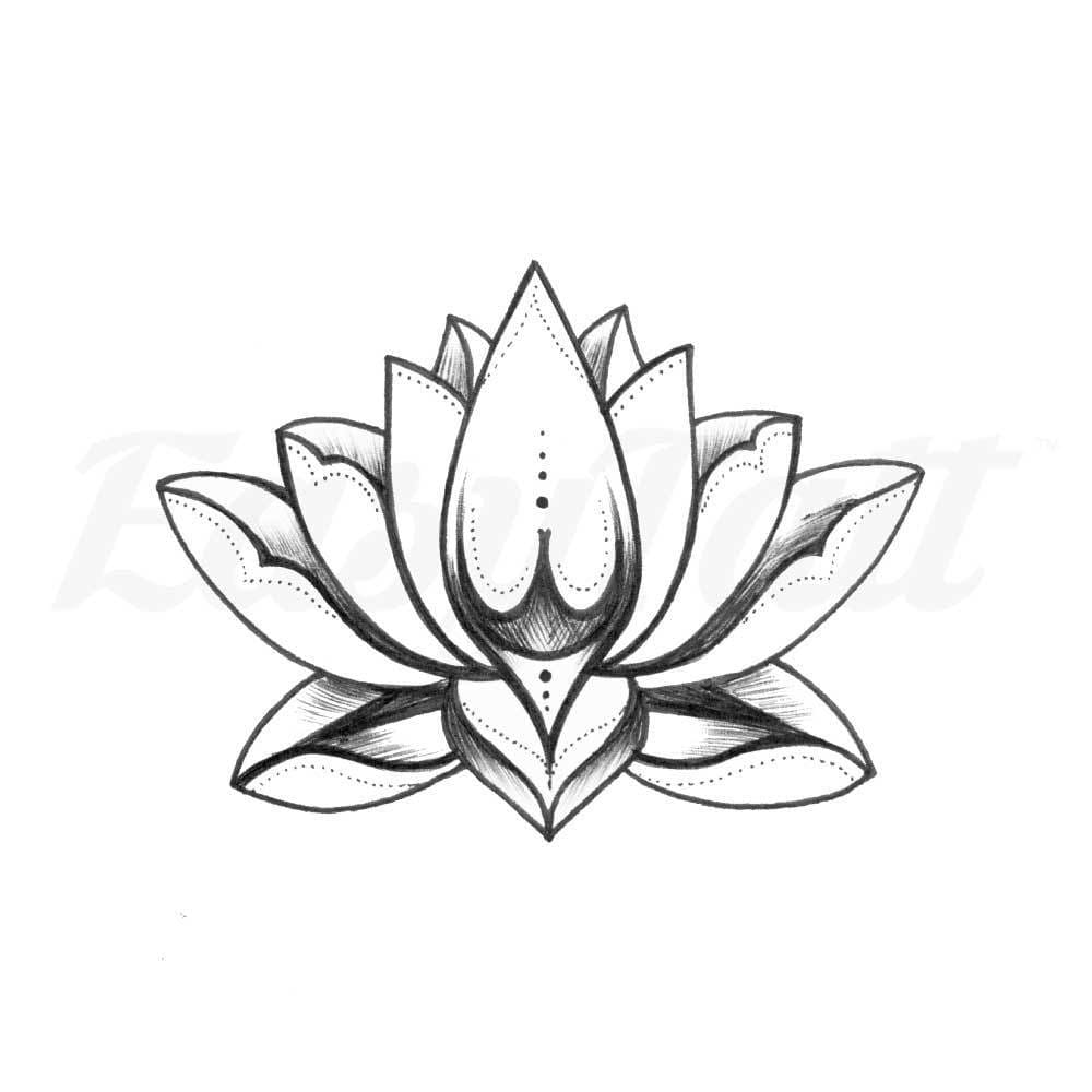Lotus Flower - Temporary Tattoo