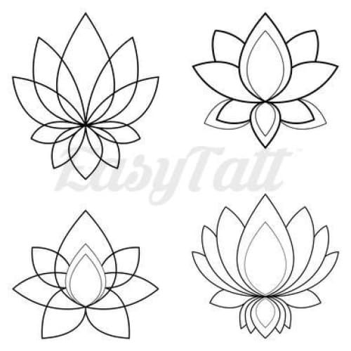 Lotus Flowers - Temporary Tattoo