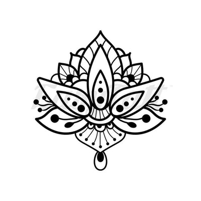 Lotus Design - Temporary Tattoo