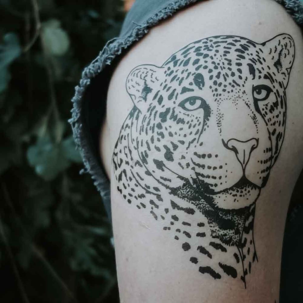 Majestic Leopard - Temporary Tattoo