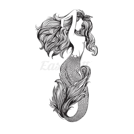 Mermaid - Temporary Tattoo