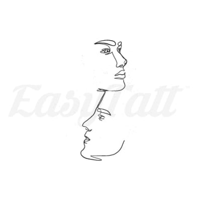 Minimal Faces Temporary Tattoo