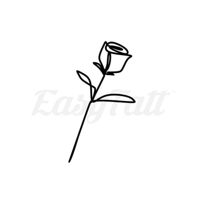 Minimal Rose - Temporary Tattoo