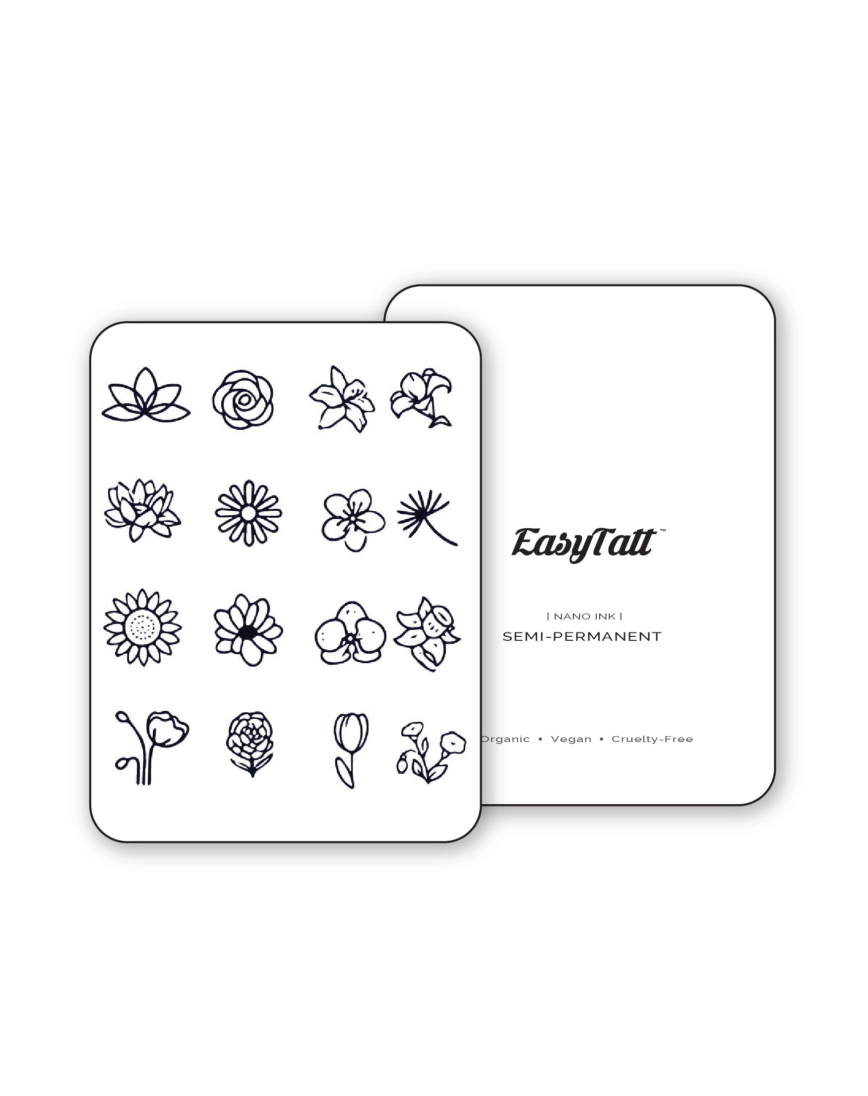 (16 Tattoos) Minimal Petals - Semi-Permanent Tattoos