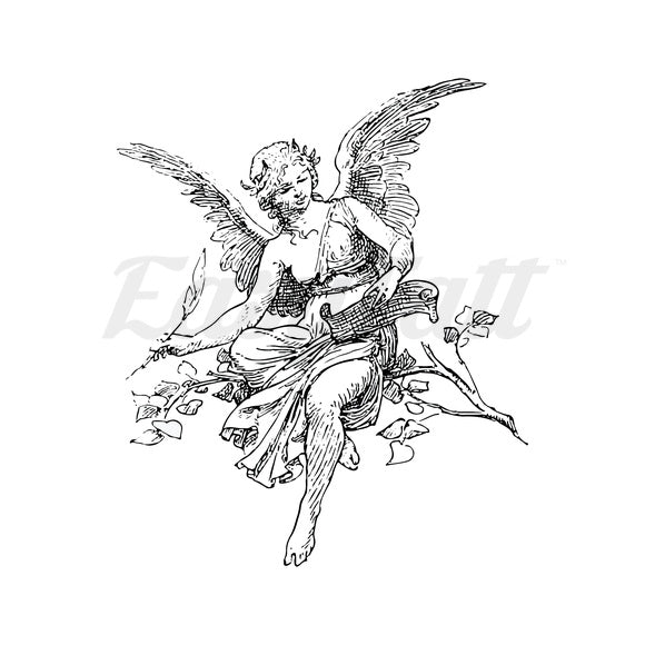 Cherub # 2 - Temporary Tattoo