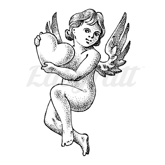 Cherub # 3 - Temporary Tattoo