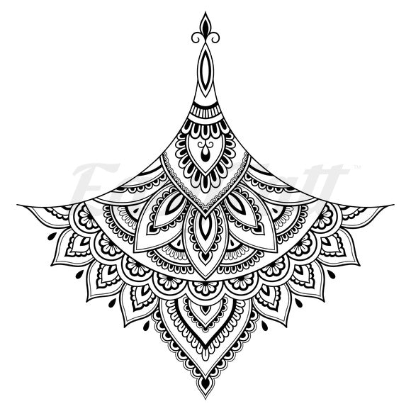 Underboob Mandala - Temporary Tattoo