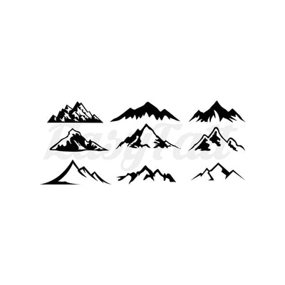 Mountain Peaks - Temporary Tattoo