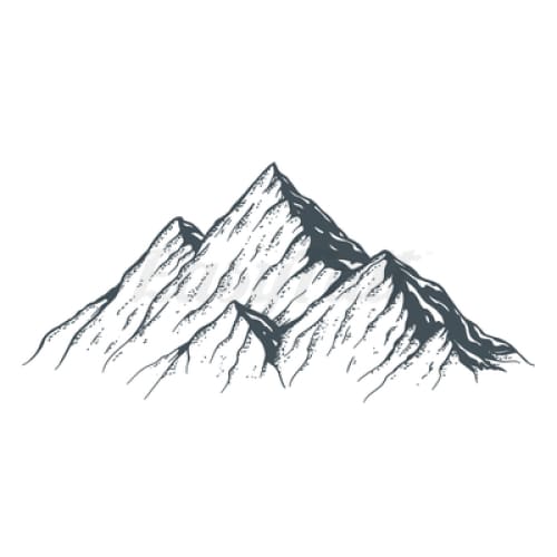 Mountain Range - Temporary Tattoo