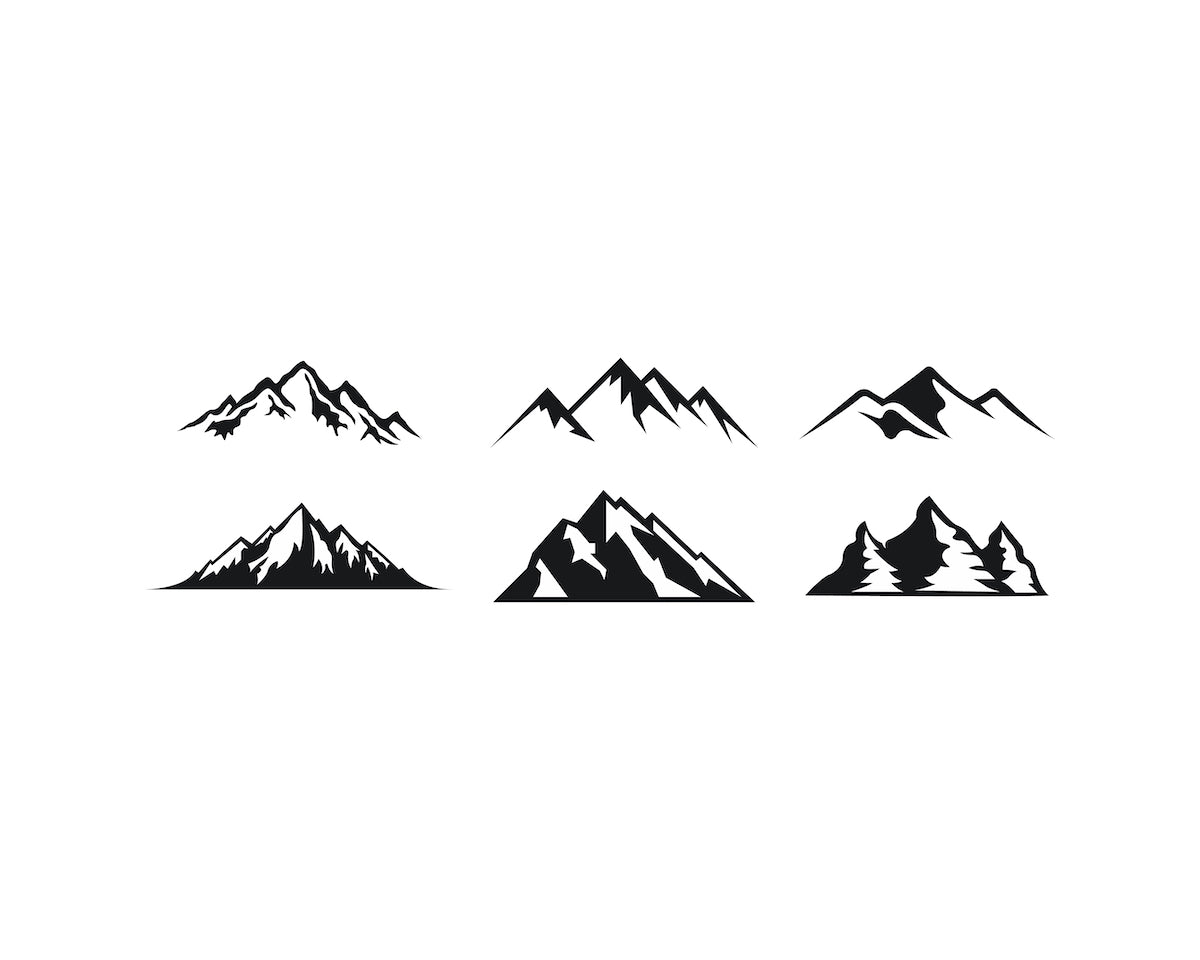 Mountain Peaks - Temporary Tattoos