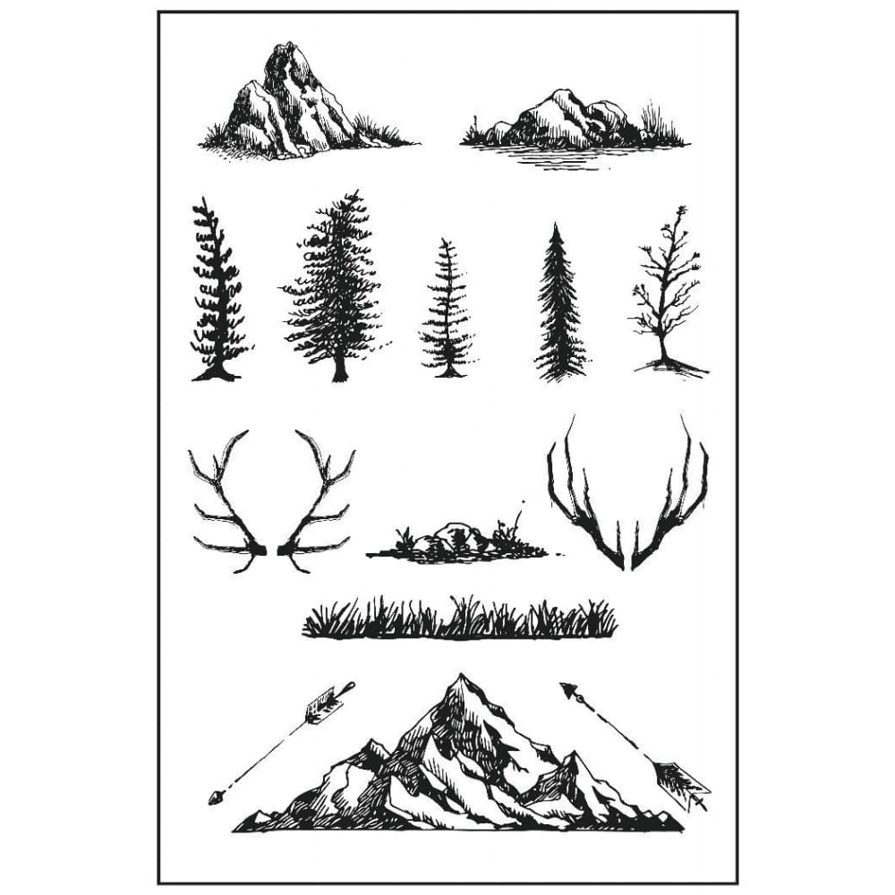 Mountains Set - Temporary Tattoo