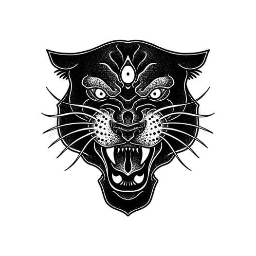 Mythical Panther - Temporary Tattoo