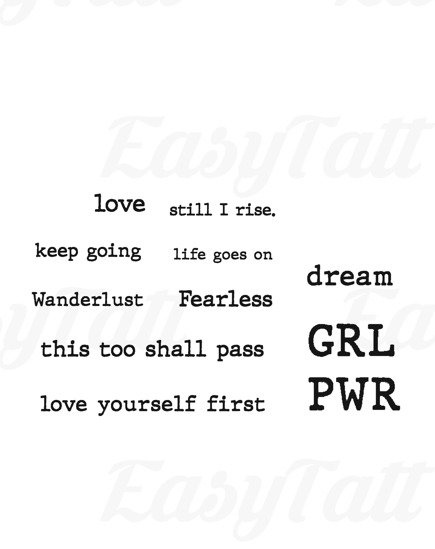 My Type - Temporary Tattoos